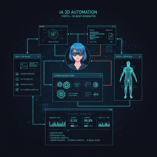 Automatisation 3D IA : générer un corps 3D depuis une photo